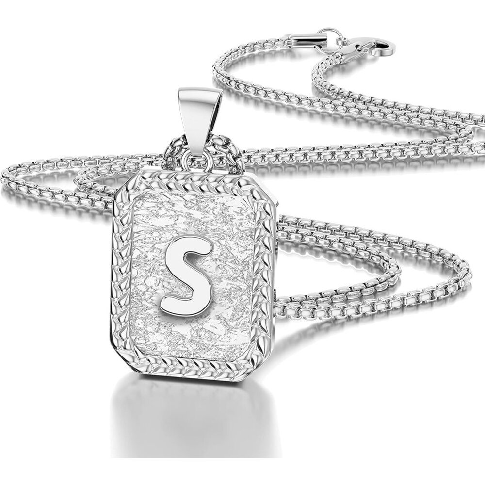Minimalist Silver Initial Letter Pendant Necklace - Perfect Gift For Loved Ones